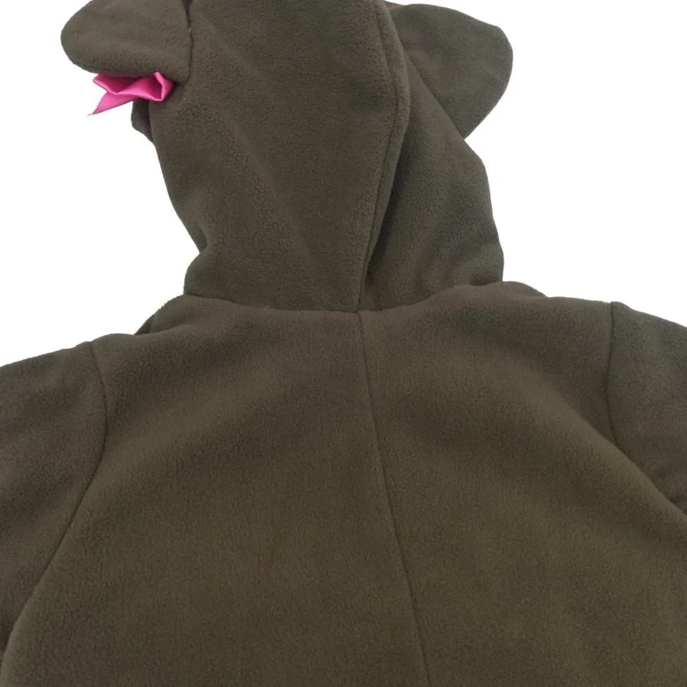 Old Navy Monkey Dress Up Halloween Costume Size 2T-3T Pink Bow Warm Two Piece